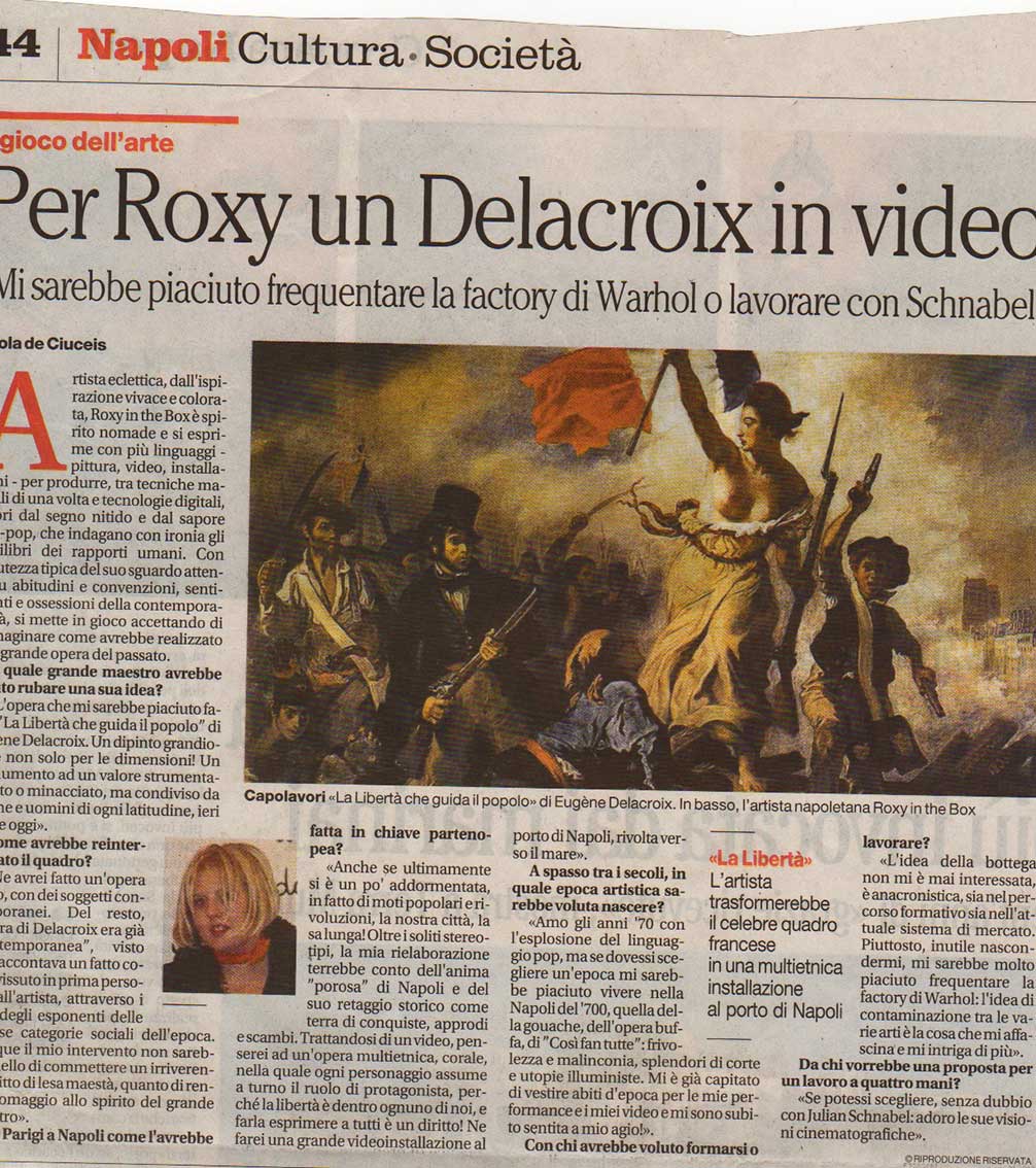 IL MATTINO - Per Roxy un Delacroix in video - Roxy in the Box
