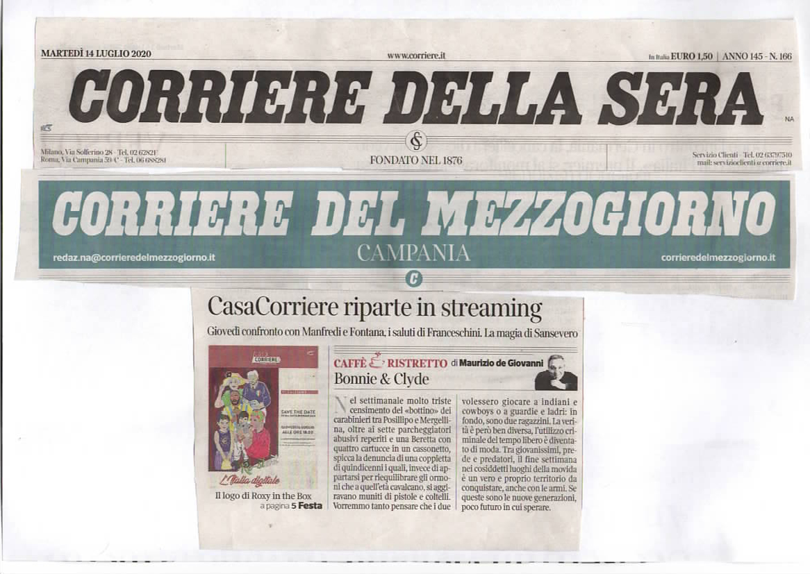 CORRIERE DELLA SERA - CASA CORRIERE RIPARTE IN STREAMING (Roxy in the Box)