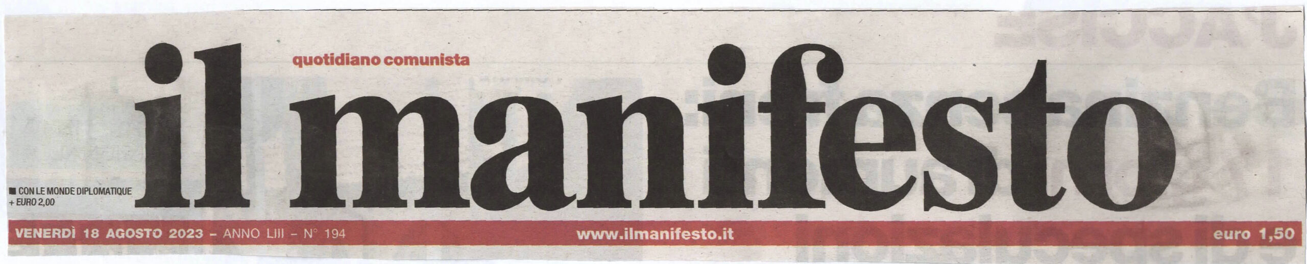 IL MANIFESTO - Maresistere, rotta verso New York: quando i migranti eravamo noi