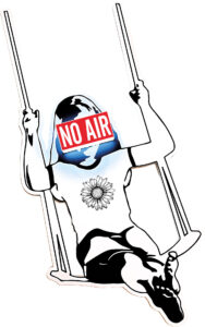 “No Air” direct print on pvc 19 mm - 200x118 cm - 2021. Roxy in the Box - PAN, Napoli.
