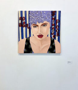 "No Water $wimming Poor" acrylic on canvas - 60x60 cm - 2014. Roxy in the Box - PAN 2021-2022, Napoli.