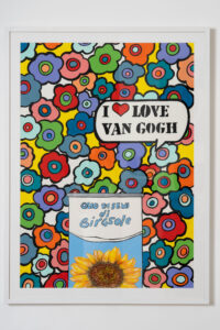 ROXY IN THE BOX - Social Pop Mirabilia Rinconografie "I Love Van Gogh" acrilico su carta cotone 100 x 70 cm 2023