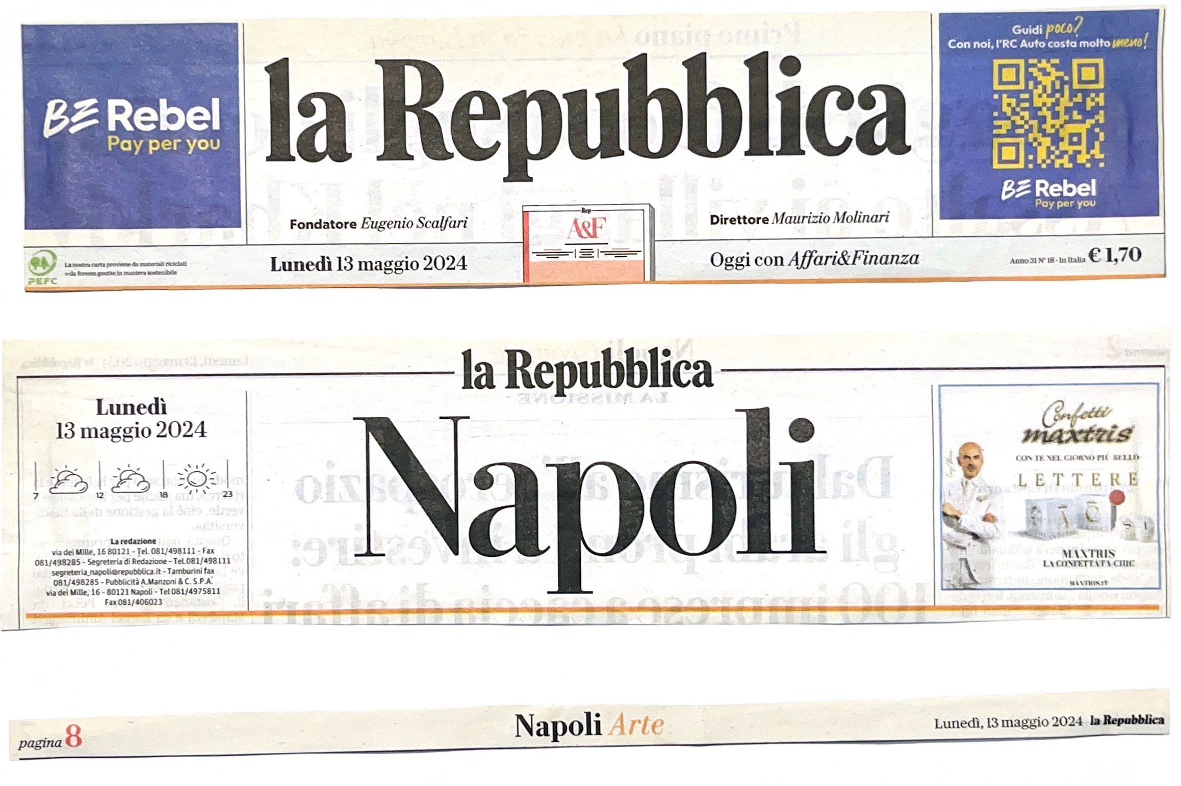 La Repubblica - Roxy in the Box si mette in vetrina "Una firma su Venere"