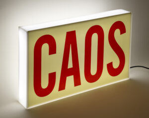 ROXY IN THE BOX - Social Pop Mirabilia "Caos" lightbox plexiglass 24x40 cm ed. 10 2024