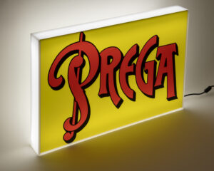 ROXY IN THE BOX - Social Pop Mirabilia "Prega" lightbox plexiglass 33x50 cm ed. 10 2024