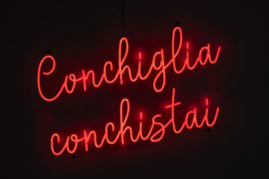 ROXY IN THE BOX - Social Pop Mirabilia "Conchiglia conchistai" neon + plexiglass 8 mm, 50x70 cm, ed. 10, 2024