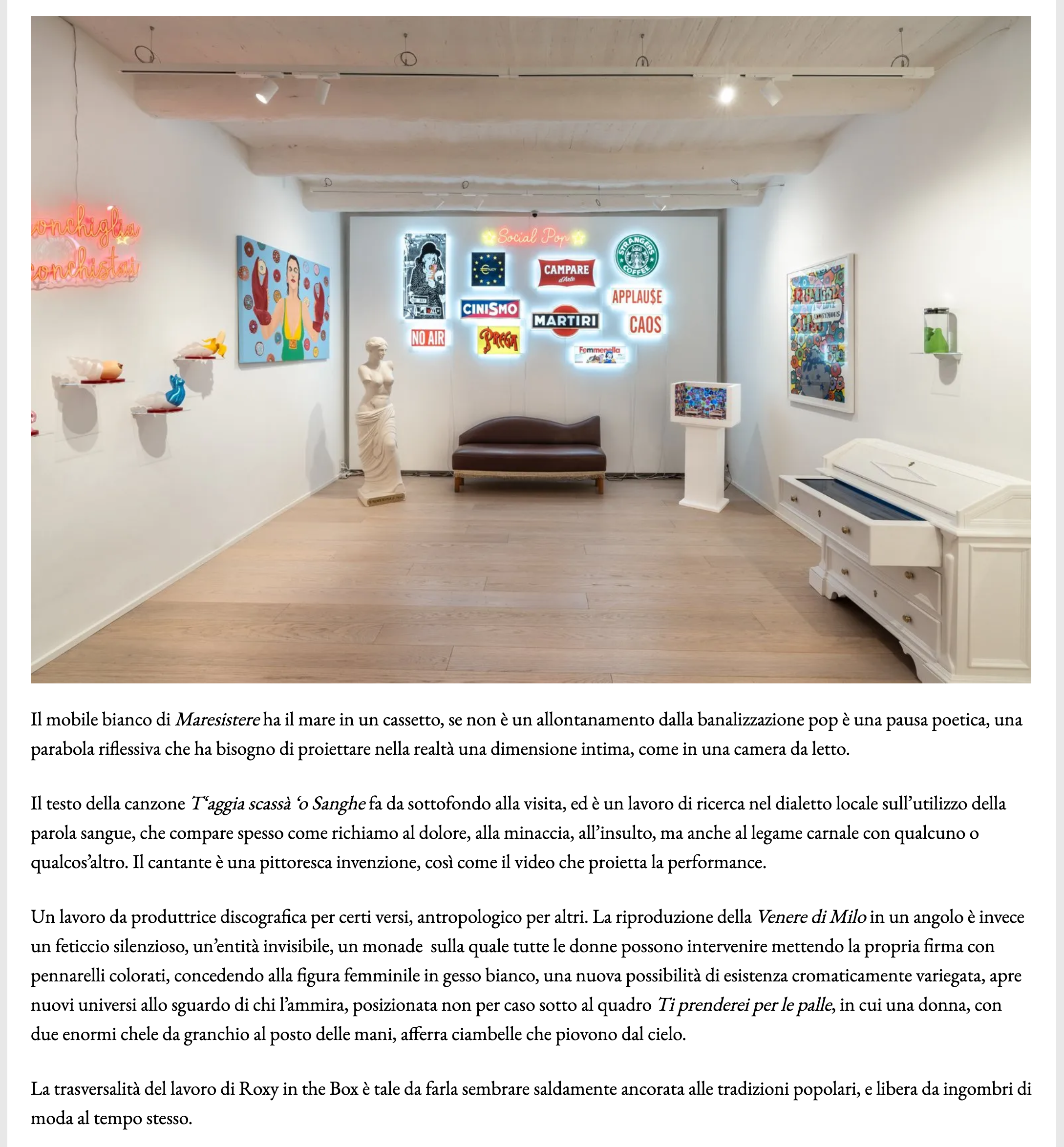 ARTUU - Social Pop Mirabilia, la mostra multimediale di Roxy in the Box a Napoli